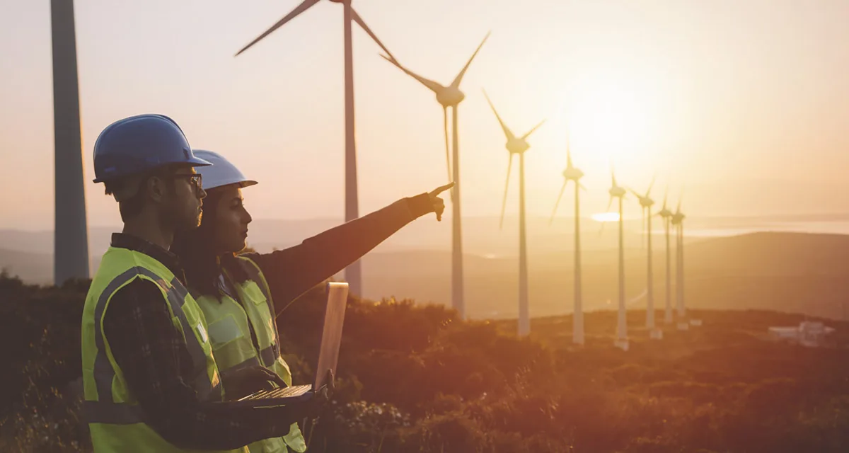 Inženjeri pri mjerenju kvalitete električne energije na terenu